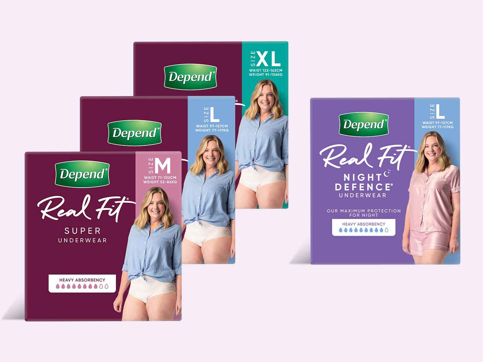 Buy Depend Women Real Fit Underwear Super Large 16 Bulk Pack