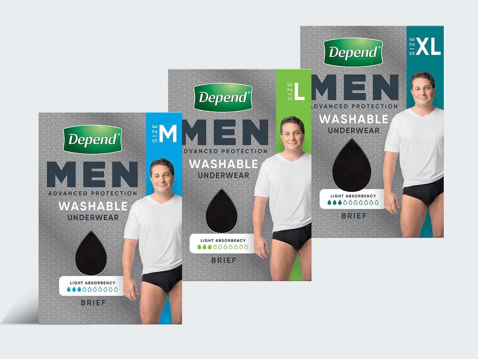 Depend® Men Advanced Protection Washable Incontinence Underwear